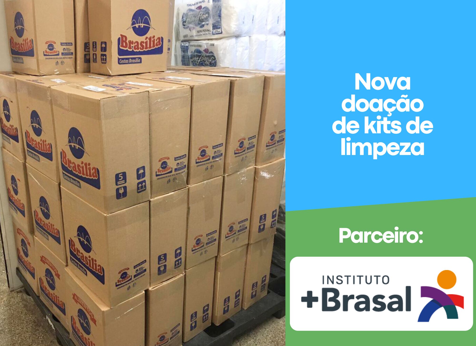 Read more about the article Instituto + Brasal faz nova doação de kits de limpeza para a APAE-DF