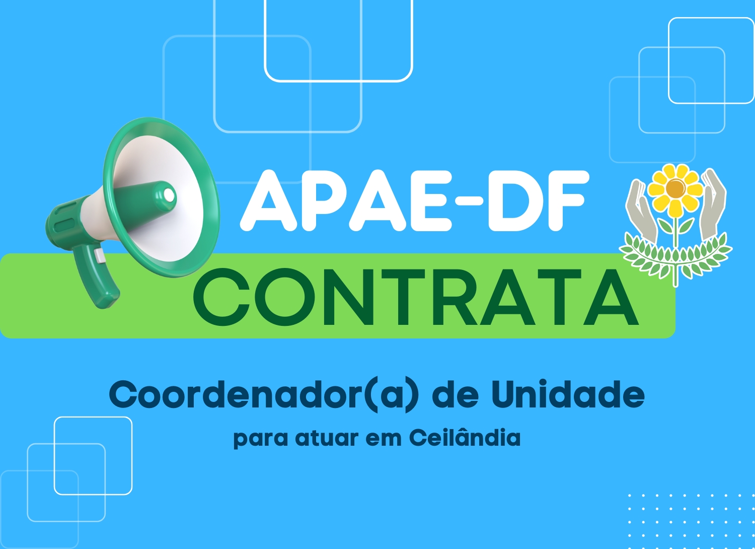 Read more about the article APAE-DF contrata Coordenador(a) para sua unidade de Ceilândia