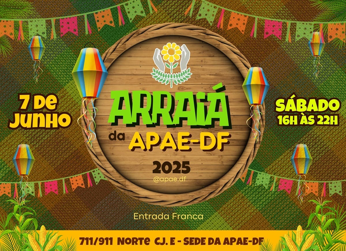 You are currently viewing Arraiá da APAE-DF será no dia 7 de junho, com entrada franca