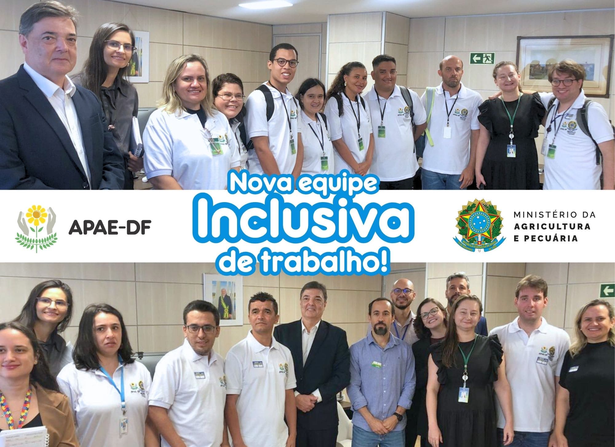Read more about the article Nova equipe inclusiva da APAE-DF inicia atuação no Ministério da Agricultura e Pecuária