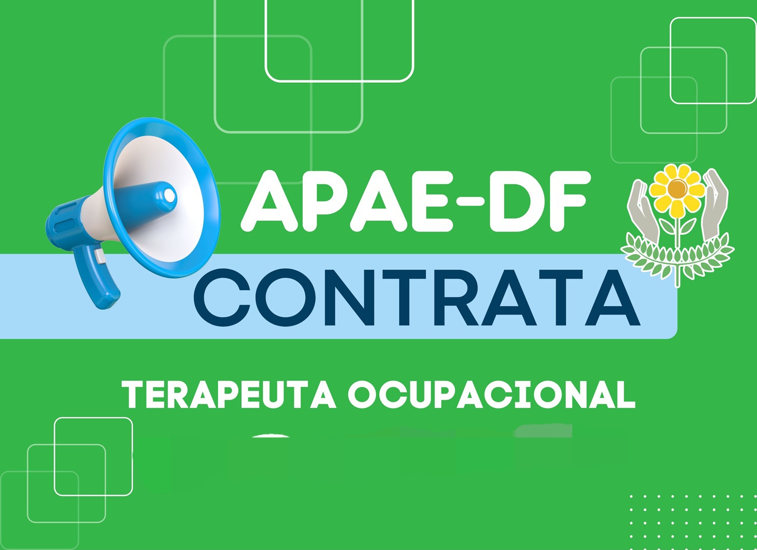 Read more about the article APAE-DF contrata Terapeuta Ocupacional para atuação no Guará e Sobradinho.