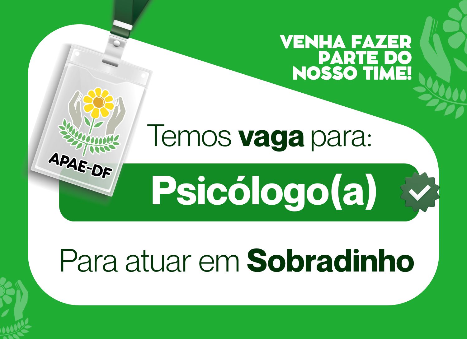 You are currently viewing APAE-DF contrata Psicólogo(a) para Núcleo de Sobradinho